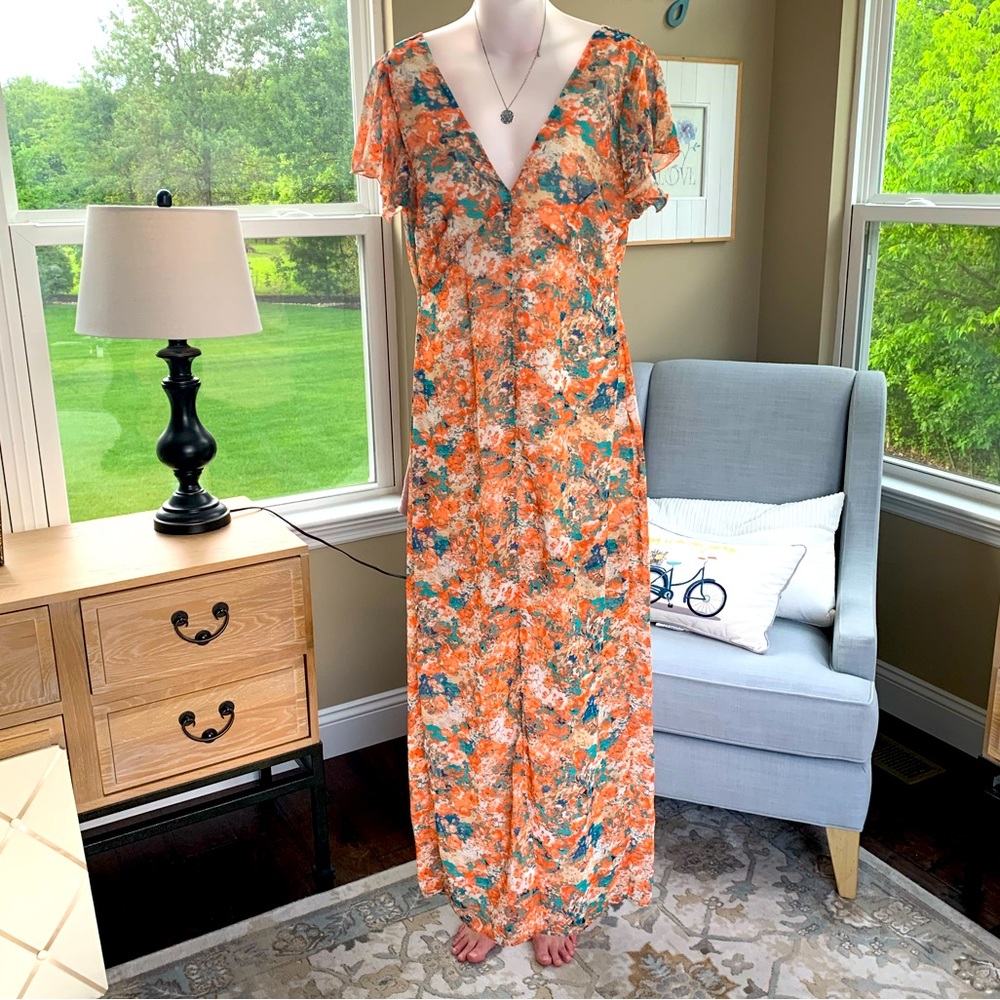 Peppermint Orange For Midi / Maxi Flowy Dress